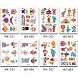 30 stks Cartoon Leuke Tattoo Stickers Kinderen Amusement Park Stickers (WK-003)