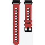 Voor Garmin Fenix 6x tweekleurige siliconen quick release vervangende riem horlogeband (rood zwart)