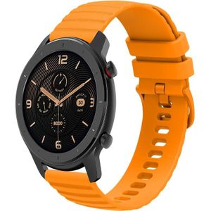 Voor Amazfit GTR 42MM 20mm golvend puntpatroon effen kleur siliconen horlogeband