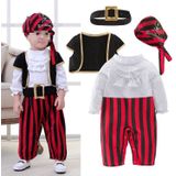 Mannelijke baby lente en herfst Halloween kostuum Piraat kapitein schattig eendelige pak  grootte: 95 werven