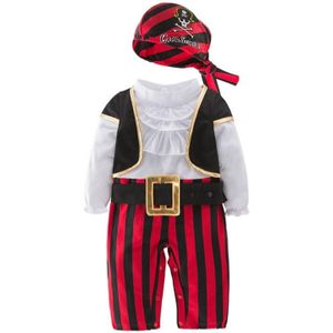Mannelijke baby lente en herfst Halloween kostuum Piraat kapitein schattig eendelige pak  grootte: 95 werven