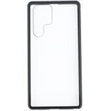 Voor Samsung Galaxy S22 Ultra 5G HD Magnetische Metaal Gehard Glass Phone Case (Black)