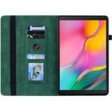 Voor Samsung Galaxy Tab A 10.1 2019 T510 Huid Feel Solid Color Zipper Lederen Tablet Case