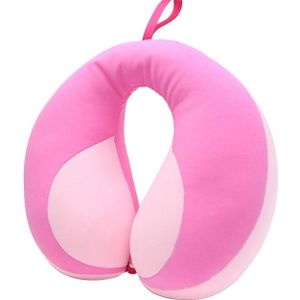 2 PCS Travel Neck Pillow U-Vorm voor auto hoofdsteun luchtkussen (roze)