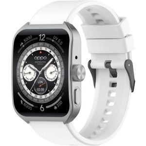 Voor OPPO Watch 4 Pro 22 mm effen kleur siliconen horlogeband