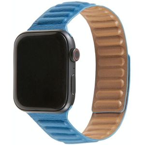 Loop Lederen Watchband Voor Apple Watch Series 6 > SE > 5 > 4 44mm / 3 > 2 > 1 42mm (Blauw)