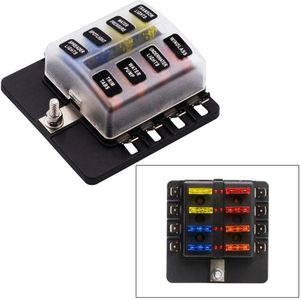 1 op de 8 uit Fuse Box PC Terminal blok zekering houder Kits met LED-Indicator van de waarschuwing voor Auto Auto Truck boot