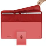For 24 inch Apple iMac Portable Dustproof Cover Desktop Apple Computer LCD Monitor Cover with Storage Bag (Red)