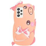 Voor Samsung Galaxy A73 5G Crossbody Cartoon Silicone Phone Case (Varken)