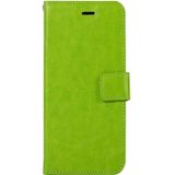 Voor iPhone X Crazy Horse textuur horizontaal flip lederen draagtas met houder & Card Slots & portemonnee & Foto Frame(Green)