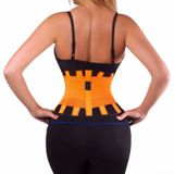 Mannen en vrouwen neopreen lumbale taille steun Unisex oefening gewicht verlies Burn shaper Gym Fitness gordel  grootte: L (oranje)