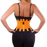 Mannen en vrouwen neopreen lumbale taille steun Unisex oefening gewicht verlies Burn shaper Gym Fitness gordel  grootte: L (oranje)