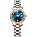 OLEVS 7003 dames multifunctioneel waterdicht mechanisch horloge (goud + blauw)