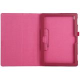 Voor Lenovo Tab 4 10 Plus (TB-X704) / Tab 4 10 (TB-X304) Litchi Texture Solid Color Horizontal Flip Leather Case met Holder & Pen Slot (Rose Red)