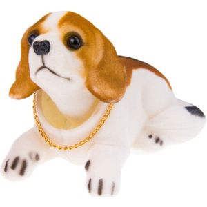 Universele Auto Truck gelukkige Beagle hond Doll Shake hoofd Ornament voertuig Decor Toy spaarvarken  met dubbele dubbelzijdige Tape