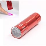 2 stuks nagel droger Mini LED zaklamp UV lamp Portable voor Nail gel Fast droger (rood)