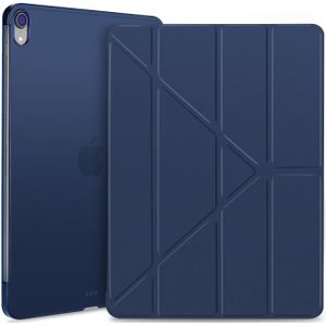 Horizontal Flip Ultra-thin Magnetic PU Leather Case for iPad Pro 11 inch (2018)  with  Sleep / Wake-up Function(Dark Blue)