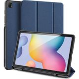 Voor Galaxy Tab S6 Lite 10 4 inch DUX DUCIS Domo-serie horizontale flip magnetische pu-leren behuizing met drievouwende houder & pensleuf(blauw)