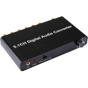 5.1ch Digitale AudioDecoder Converter met optische Toslink SPDIF coaxiaal voor Home Theater / PS4 / PS3 / XBOX360  steun volumeregeling  AC-3  DTS