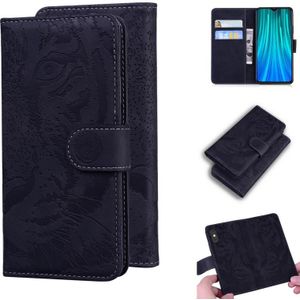 Voor Xiaomi Redmi Note 8 Pro Tiger Embossing Pattern Horizontale Flip Lederen Case met Holder & Card Slots & Wallet(Zwart)