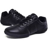 Zachte microfiber leder non-slip slijtvaste sport sneakers bodybuilding gym schoenen  afmetingen: 30 (zwart)