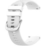 Voor Garmin Forerunner 645 Muziek 20mm Effen Kleur Zachte Siliconen Horlogeband (Wit)