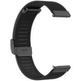 22mm Metal Mesh Polsband horlogeband voor Fossil Hybrid Smartwatch HR  Male Gen 4 Explorist HR  Male Sport (Zwart)