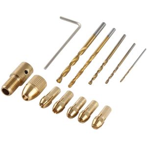 WLXY WL-DIY001 Mini DIY Brass elektrische boor Chucks boor Bits Set