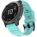 Voor Garmin fenix 6 22mm Smart Watch Quick release Silicon polsband horlogeband (Teal)