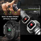 HAMTOD NX3 1.83 inch Smart Watch  Support Bluetooth Call / Sleep / Heart Rate / Blood Oxygen / Blood Pressure Monitoring (Black)