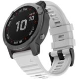 Voor Garmin fenix 6 22mm Smart Watch Quick release Silicon polsband horlogeband (wit)