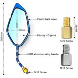 Motorfiets / Electromobile Modified Diamond-vormige Verbrand Titanium Plating Achteruitkijkspiegel  Stijl: Gold Burnt Titanium