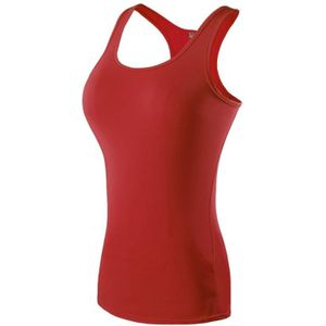 Tight Training Yoga Running Fitness Quick Dry Sports Vest (Kleur: Rood formaat:XL)