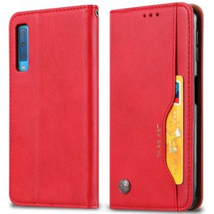 Knead huidtextuur horizontaal Flip lederen case voor Galaxy A50  met foto frame & houder & kaartsleuven & portemonnee (rood)