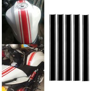 5 stks 50 cm DIY Brandstoftank Cover Reflecterende Sticker voor Auto en Motor (Zwart)