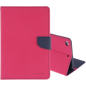 KWIK GOOSPERY FANCY dagboek horizontale Flip lederen case voor iPad mini (2019)  met houder & kaartsleuven & portemonnee (magenta)
