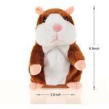 2019 lovely praten weinig Hamster speelgoed voor kinderen spreken pratende geluid Record Hamster vibrerende knikte muis speelgoed knuffel (grijs 15CM)