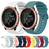 Voor Garmin Forerunner 645 Muziek 20mm Effen Kleur Zachte Siliconen Horlogeband (Saffiergroen)