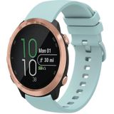 Voor Garmin Forerunner 645 Muziek 20mm Effen Kleur Zachte Siliconen Horlogeband (Saffiergroen)