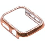 Metal Diamond Protective Watch Case For Apple Watch Series 3 & 2 & 1 42mm(Rose Gold)