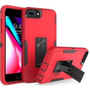 Magnetic Holder Phone Case For iPhone 8 Plus / 7 Plus(Red + Black)