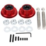 2 stk Racing Car Cover Lock aluminiumlegering auto wijziging olie Cap bewerkt motor Cover Lock Racing voorklep Lock (rood)