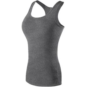 Tight Training Yoga Running Fitness Quick Dry Sports Vest (Kleur: Grijs formaat: M)