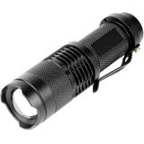 SK68 180lm zoomlens LED-zaklamp  CREE Q3-WC LED  1-Mode  witte licht  met Clip(Black)
