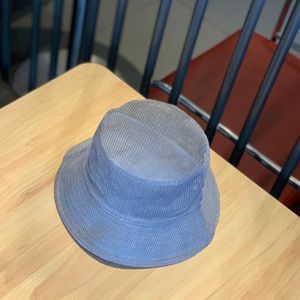 Leisure Corduroy Fisherman Hat Fall en Winter Opvouwbare Art Sunhat  Grootte: M (56-58cm)(Grijs)