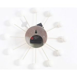 Stijlvolle achtergrond Minimalis circulaire ballen Candy muur klok creatieve decoratie klok reuzenrad Clock(White)