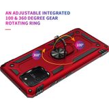 Voor Galaxy A91 / S10 Lite Shockproof TPU + PC Beschermhoes met 360 graden roterende houder (rood)