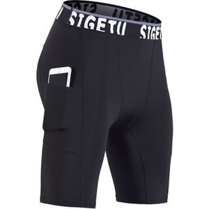 SIGETU sneldrogende stretch panty's vijf broeken (kleur: zwart formaat: S)