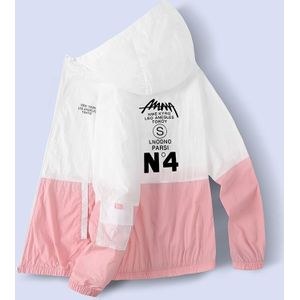 Zomer heren en dames dunne casual hoodie zonwerende kleding  maat: S (603-roze)