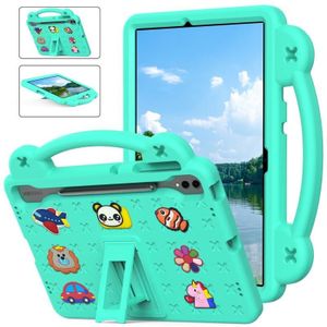 Voor Samsung Galaxy S7 FE 12.4 T730 / T736 Handvat Kickstand Kinderen EVA Schokbestendige Tablet Case (Mintgroen)